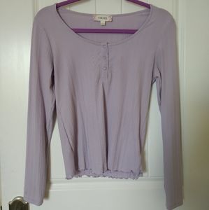 lavender long-sleeve top